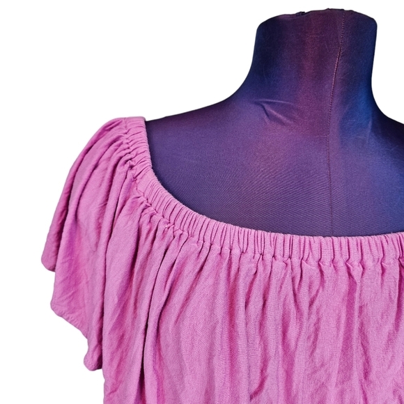 Lane Bryant Orchid Off-the-Shoulder Ruffle Maxi Dress Size 18/20 Women's - Picture 3 of 8